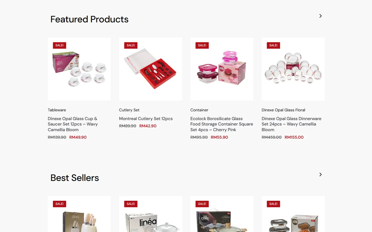 Featured products and best sellers